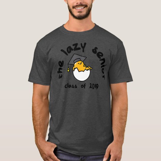 Gudetama de Lazy Egg Klasse van 2019 Afstuderen T-shirt (Voorkant)