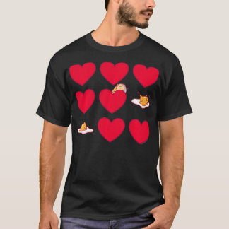Gudetama Hearts Eggs Valentijnse  T-shirt