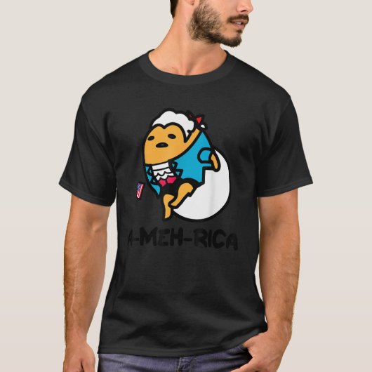Gudetama, het luie ei van de USA Patriotic America T-shirt (Voorkant)