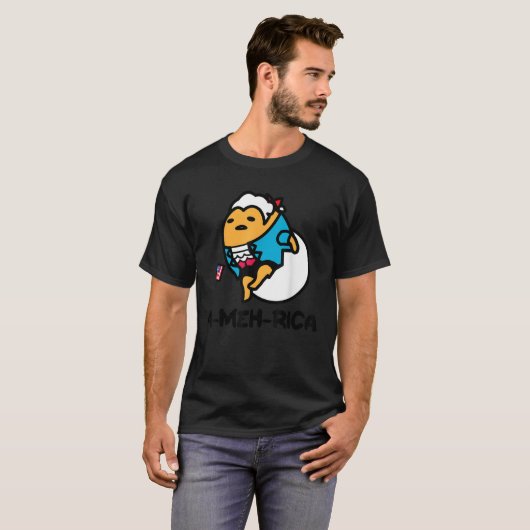 Gudetama, het luie ei van de USA Patriotic America T-shirt (Voorkant volledig)