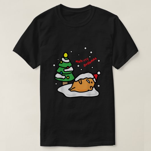 Gudetama Mehrry Gudemas KerstT-shirt T-shirt (Design voorkant)