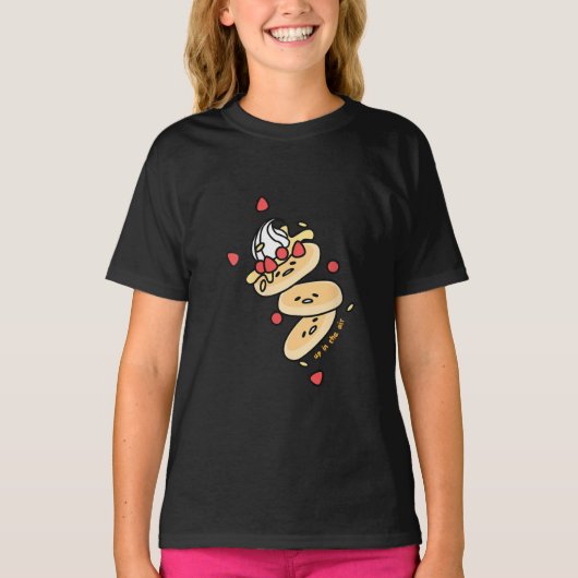 Gudetama Pannenkoeken Up in the Air T-shirt (Voorkant)