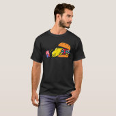 Gudetama Summer Too Hot Verenigde Staten Hamburger T-shirt (Voorkant volledig)