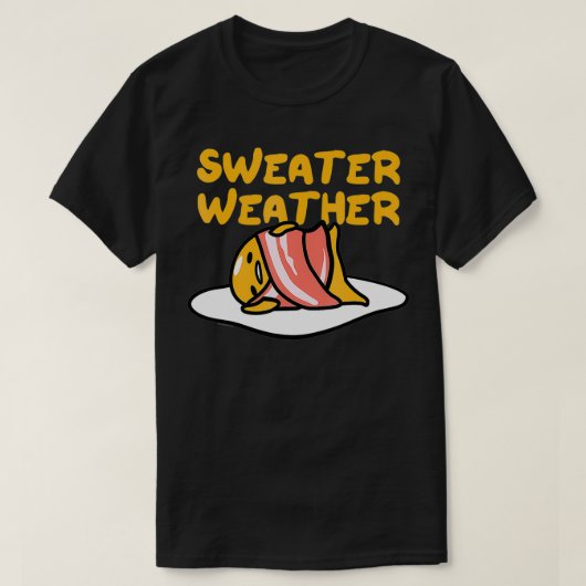 Gudetama Sweater Weather Bacon Blanket T-shirt (Design voorkant)