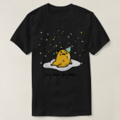 Gudetama the Lazy Egg is Meh my Birthday Confett T-shirt (Design voorkant)