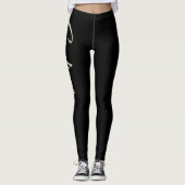 Gudrun white gold Handwriting Hose Leggings (Voorkant)