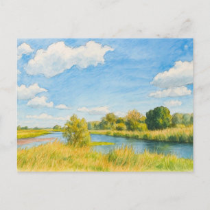 Guelpe Havel uitzicht aquarel havelland stijl Feestdagenkaart