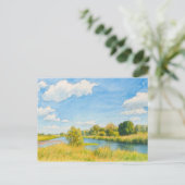 Guelpe Havel uitzicht aquarell havelland stijl Feestdagenkaart (Staand voorkant)