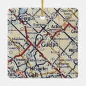 Guelph ON Map Keramisch Ornament (Achterkant)