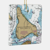 Guemes Island Chart Keramisch Ornament (Rechts)