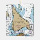 Guemes Island Chart Keramisch Ornament (Links)