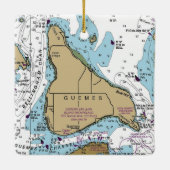 Guemes Island Chart Keramisch Ornament (Achterkant)