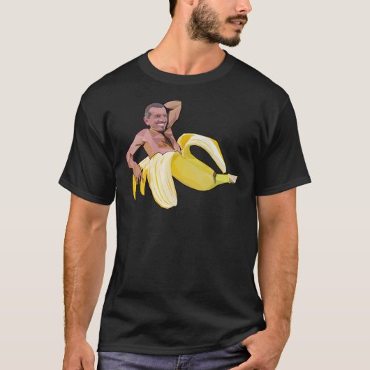 Guenther Steiner in een banaan klassieke T-shirt (Voorkant)