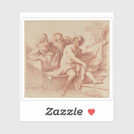 Guercino - Susannah en de ouderen Sticker (Vel)