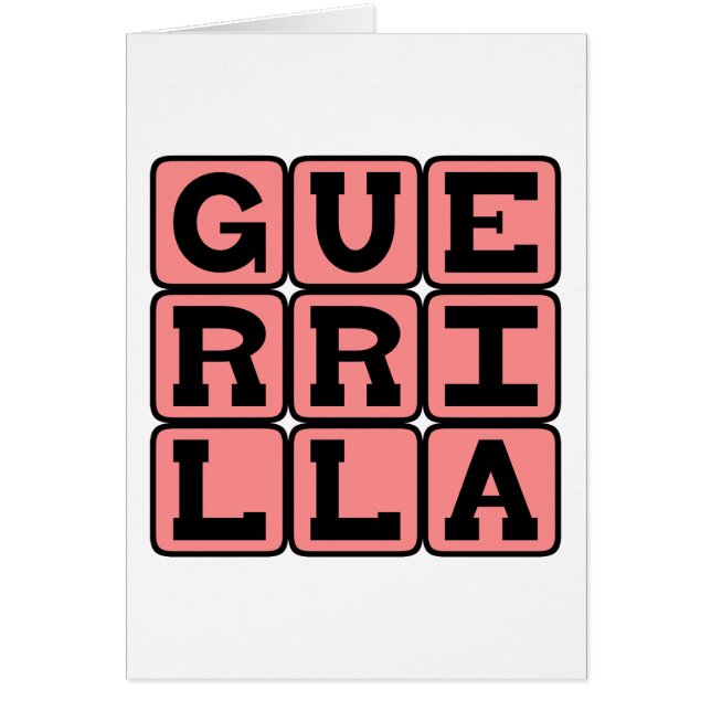 Guerilla, Stijl van Oorlogvoering (Voorkant)