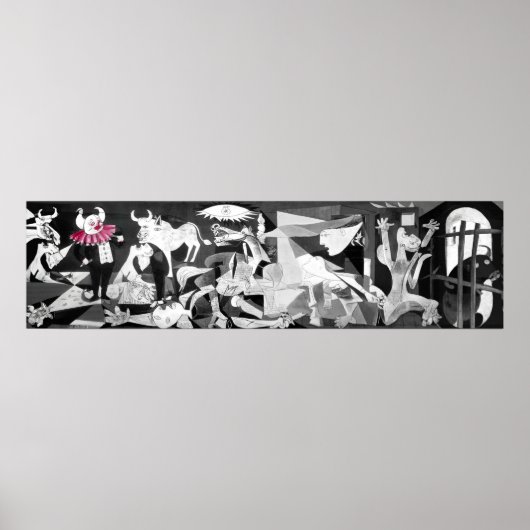 Guernica behalve dat er een clown is poster (Voorkant)