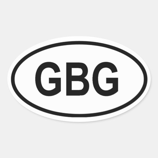 Guernsey "CBG" Ovale Sticker (Voorkant)