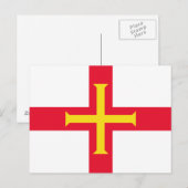 Guernsey Flag Briefkaart (Voorkant / Achterkant)