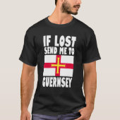 Guernsey Flag Design If lost send me to Guernsey T-shirt (Voorkant)