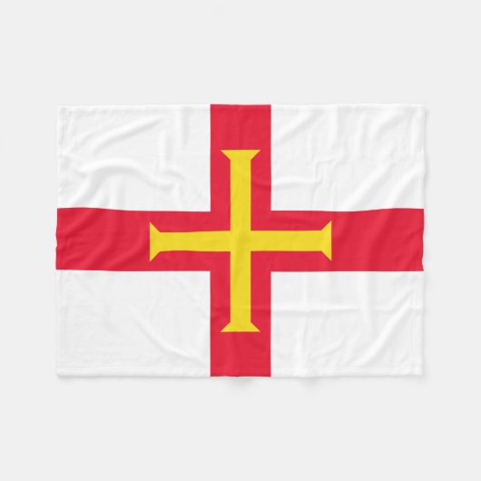 Guernsey Flag Fleece Deken (Voorkant (Horizontaal))