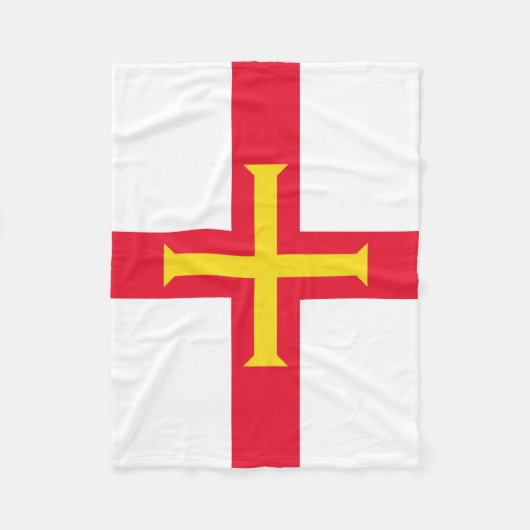 Guernsey Flag Fleece Deken (Voorkant)