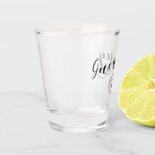 Guernsey Flag Heart Script Design Shot Glas (Links)