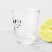 Guernsey Flag Heart Script Design Shot Glas (Rechts)