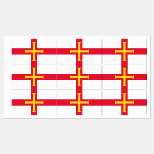 Guernsey Flag Labels (Vel)