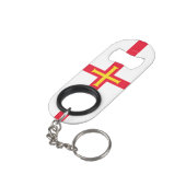 Guernsey Flag Mini Flessenopener (Achterkant Gekanteld)