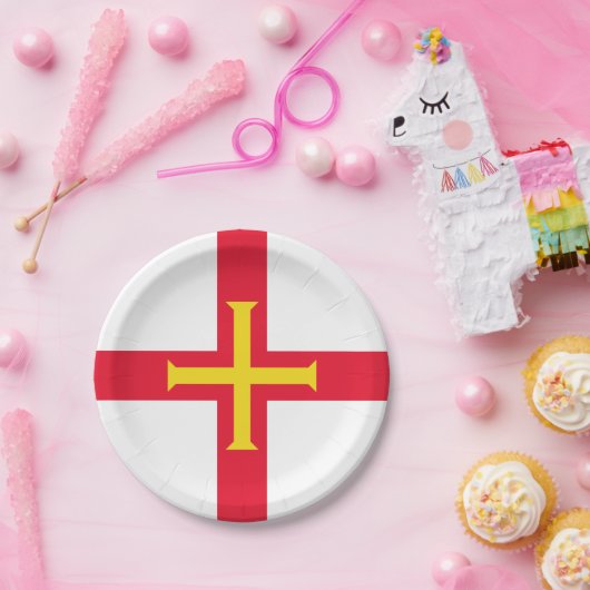 Guernsey Flag Papieren Bordje (Feest)