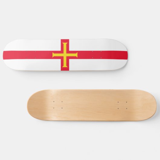 Guernsey Flag Persoonlijk Skateboard (Horizontaal)