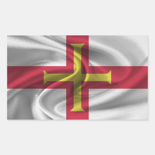 Guernsey Flag Rechthoekige Sticker (Voorkant)