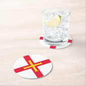 Guernsey Flag Ronde Kartonnen Onderzetter (Insitu)