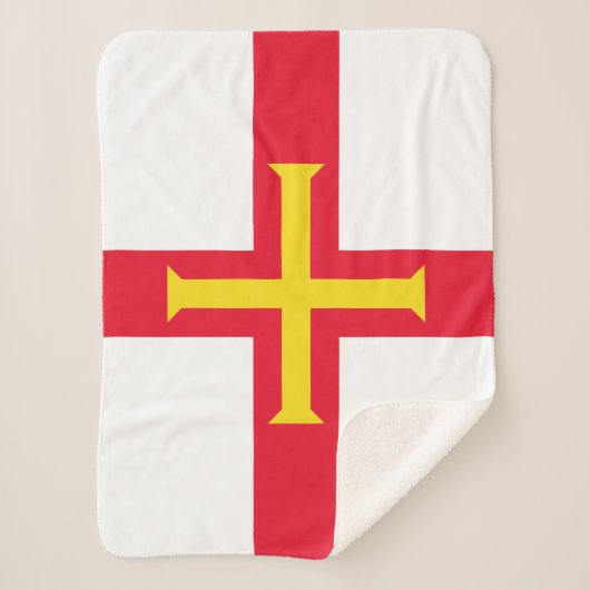 Guernsey Flag Sherpa Deken (Voorkant)