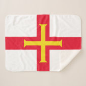 Guernsey Flag Sherpa Deken (Voorkant (horizontaal))