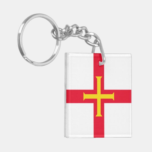 Guernsey Flag Sleutelhanger (Voorkant Links)