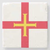 Guernsey Flag Stenen Onderzetter (Voorkant)