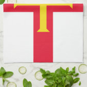 Guernsey Flag Theedoek (Gevouwen)