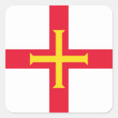 Guernsey Flag Vierkante Sticker (Voorkant)