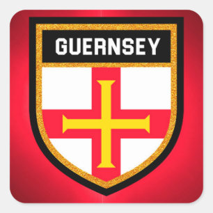 Guernsey Flag Vierkante Sticker