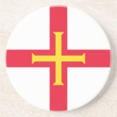 Guernsey Flag Zandsteen Onderzetter (Voorkant)