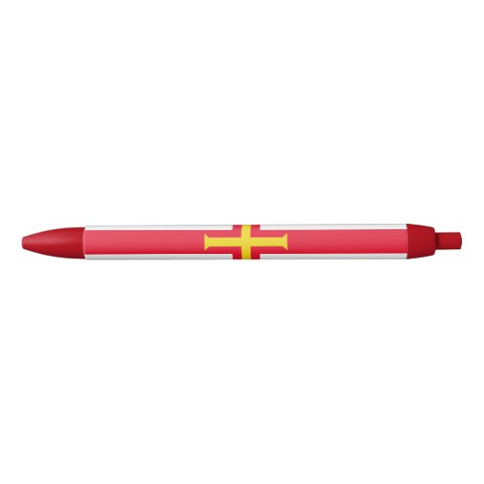Guernsey Flag Zwarte Inkt Pen (Voorkant)