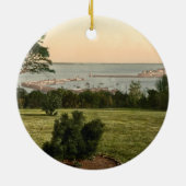 Guernsey Harbour, Kanaaleilanden, Engeland Keramisch Ornament (Achterkant)