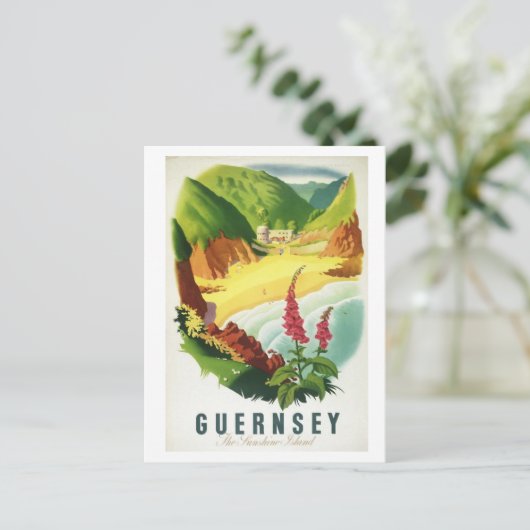  Guernsey Het Briefkaart van het Sunshine Island (Staand voorkant)