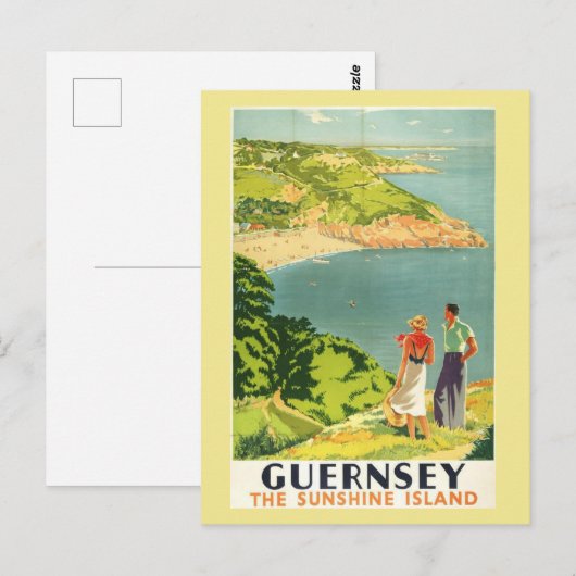  Guernsey Het Briefkaart van het Sunshine Island (Voorkant / Achterkant)