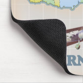 Guernsey  kaart magnet muismat (Hoek)