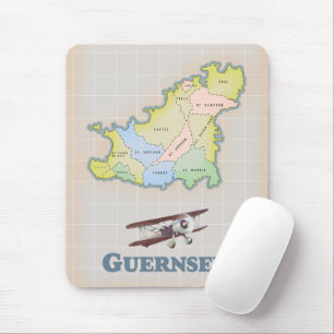 Guernsey  kaart magnet muismat
