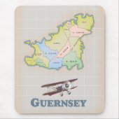 Guernsey  kaart magnet muismat (Voorkant)