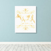 Guernsey Koe Canvas Afdruk (Insitu (Houten vloer))