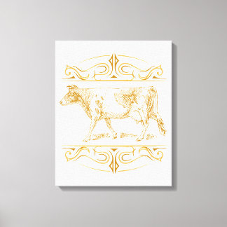 Guernsey Koe Canvas Afdruk